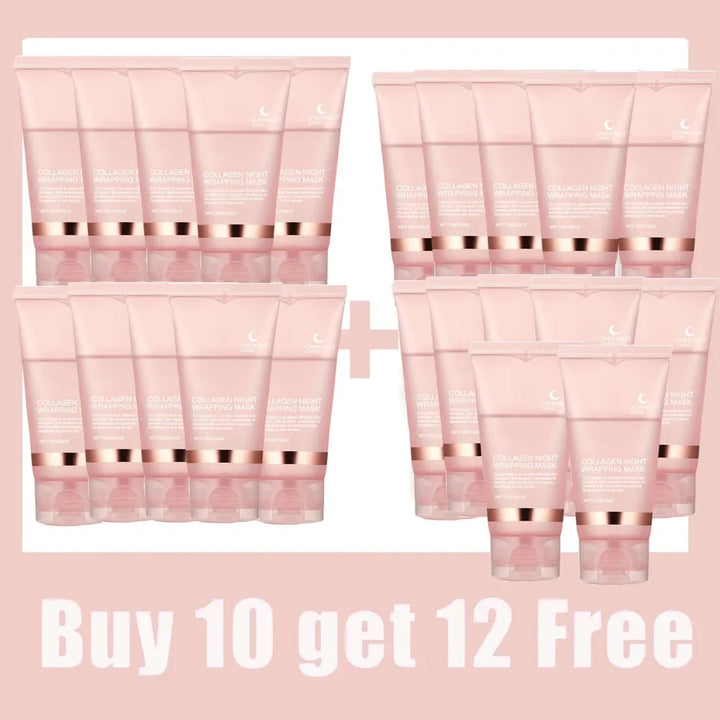 Collagen Peel-off Mask Night Wrapping Facial Mask Deeply Moisturizing Hydrating Firming Skin Facial Mask Daily Face Skin Care