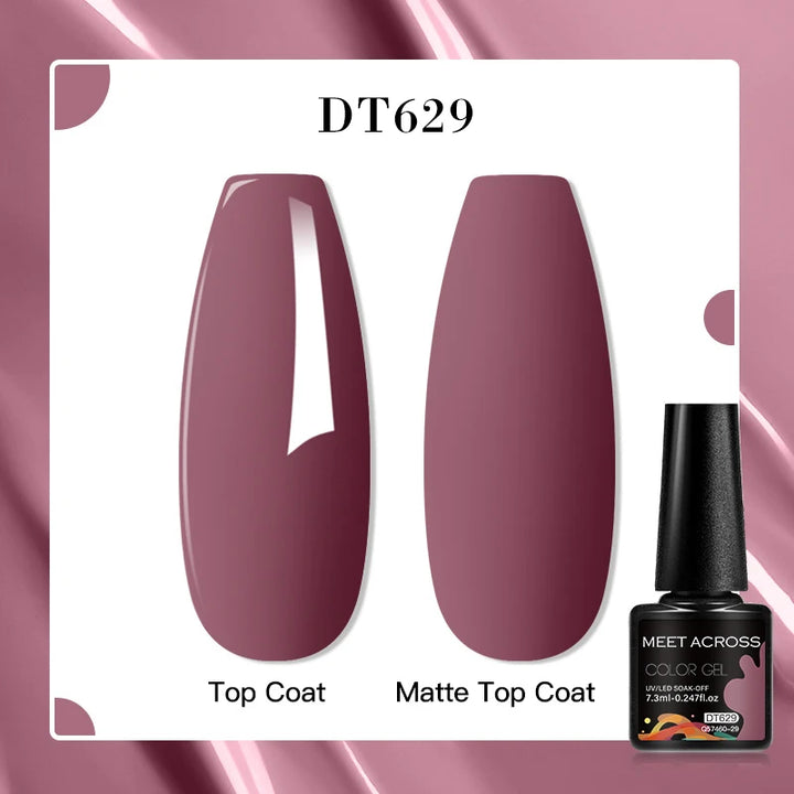MEET ACROSS 7ml Porcelain White Cat Eye Gel Polish Holographic Glitter Magnetic Galactic Effect Gel Nail Polish Soak Off UV Gel
