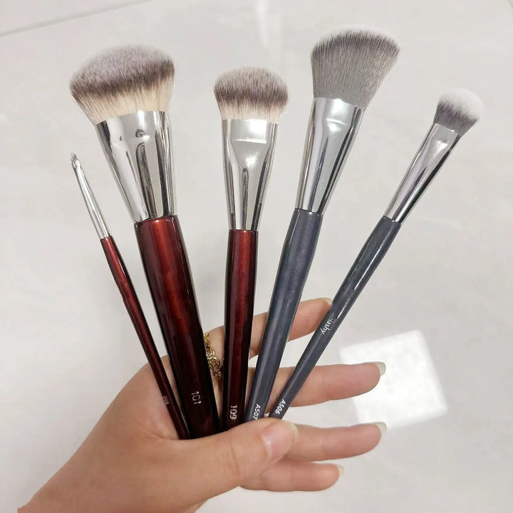 1pc 101 Contoured Foundation Makeup brushes Angled Liquid Base Concealer Make up brushes Red wood handle cosmetic tools 506