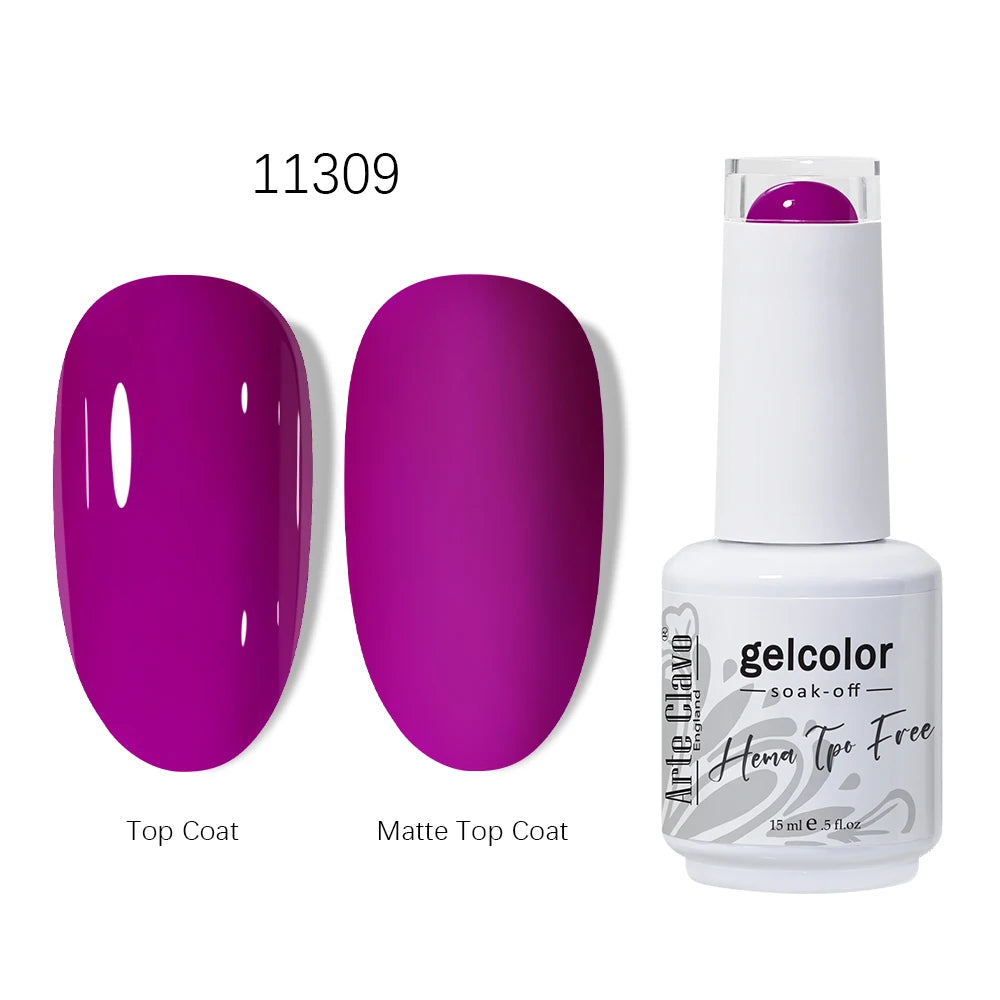 Arte Clavo 15ml HEMA TPO FREE Gel Nail Polish Pink Hybrid Nail Manicure Semi-permanent Enamels Varnish For UV LED Nails Supplies