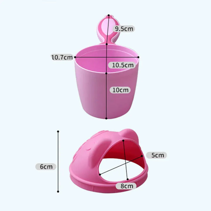 Baby Shampoo Cup Cute Cartoon Bear Toddle Shower Spoons Multifunction Kids Toothbrush Cup Shower Head Washing Hair Cup Bath Tool