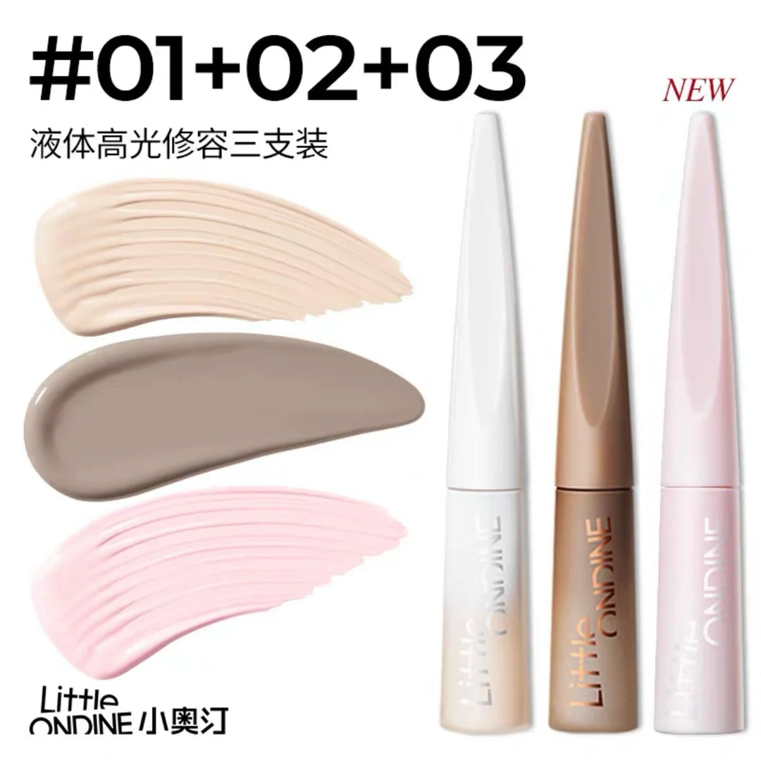 Little Ondine Liquid Contouring Concealer High Gloss Stick Refinish Brightening Matte Shadow 3D Nose Tear Groove Lying Silkworm