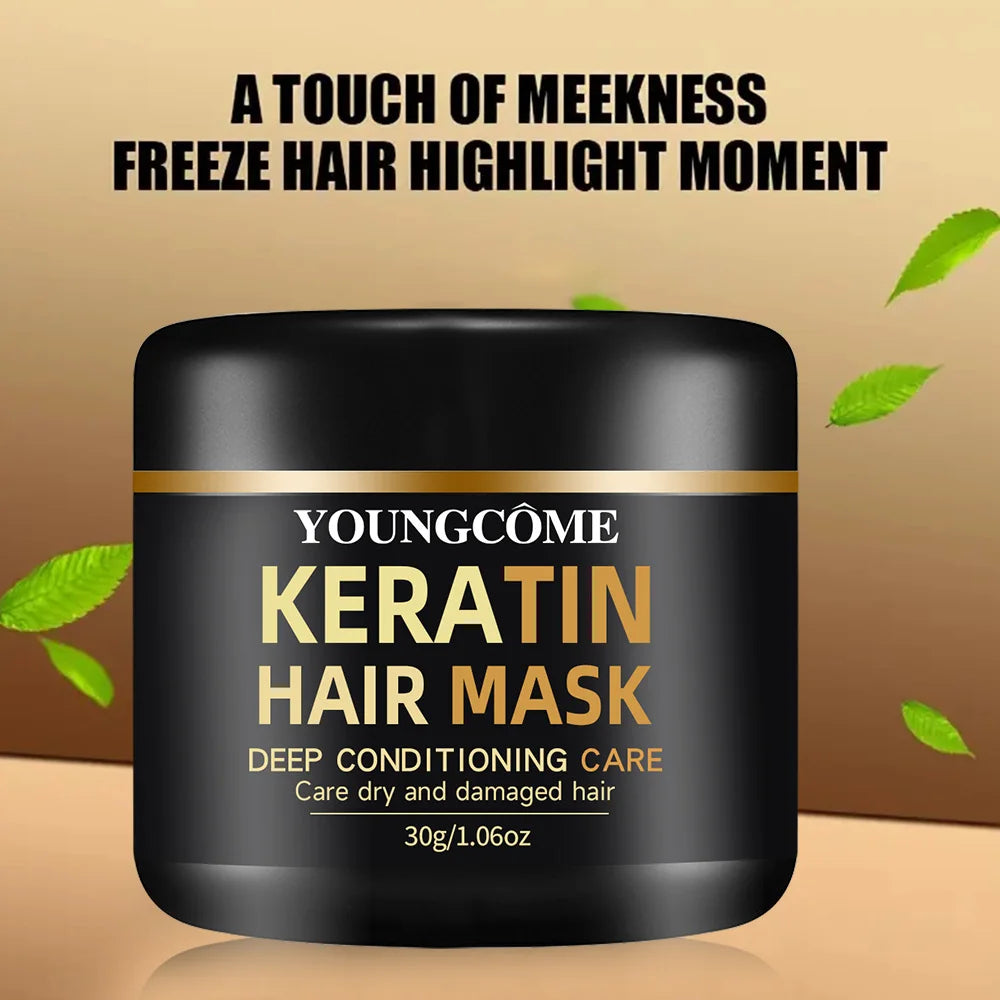 Natural Formula Keratin Hair Mask Repair Damage Dry Split Hair Nourishing Moisturizing Treatment Shiny Deep Hair Care Mask