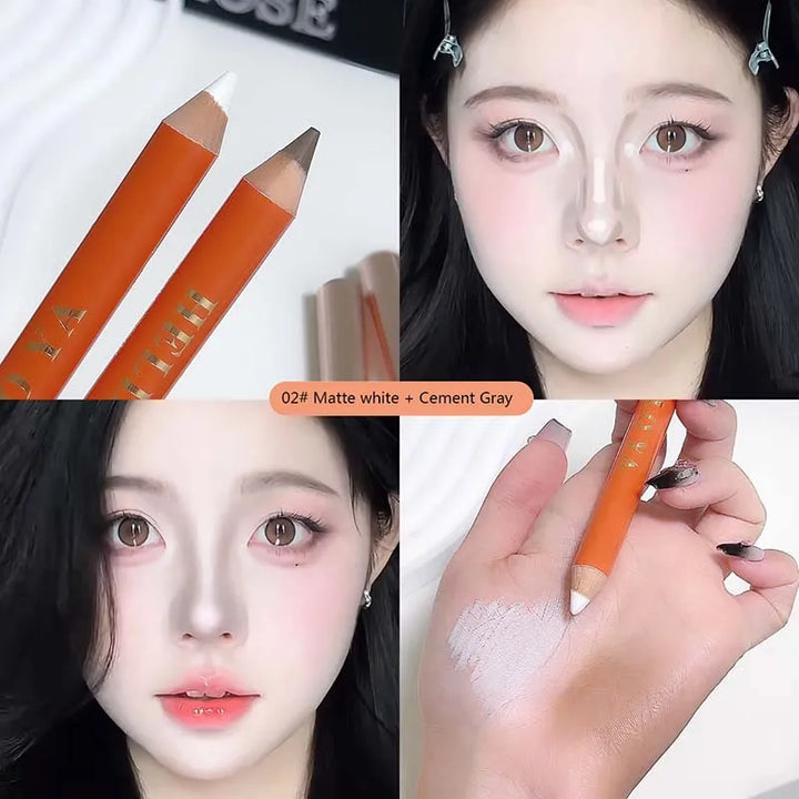 Double-ended Contouring Shading Pen Face Brighten Nose Shadow Profile  Natural Three-dimensional Highlight Stick Korean Makeup