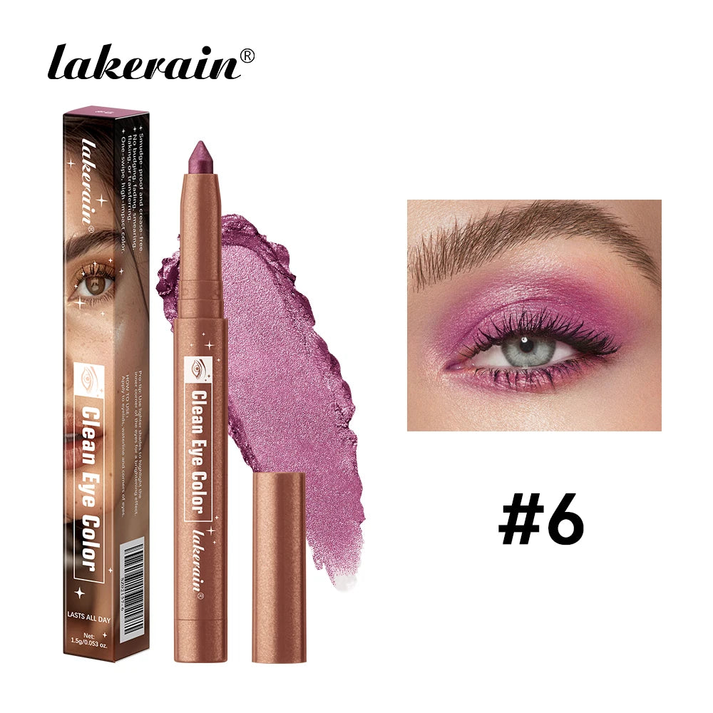 12Colors Metallic Eyeshadow Pencil Glitter Silkworm Liner Pen Highlighter Long Lasting Gold Blue Cream Eye Shadow Stick Makeup