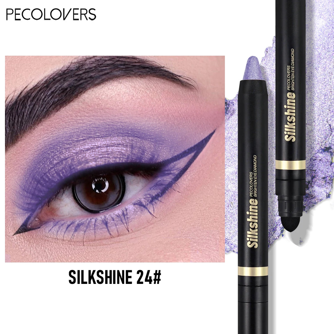 Double-head Eyeshadow Stick,Waterproof,Smudge-Proof Eyeliner, Multi-Color Shimmer Palette,Easy Application for Eyes Contouring