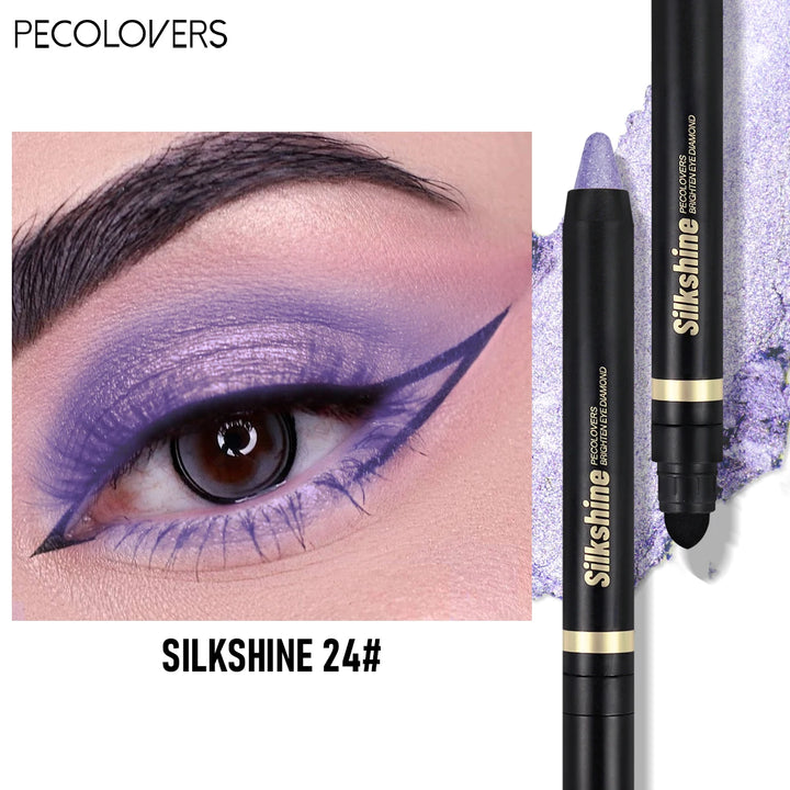Double-head Eyeshadow Stick,Waterproof,Smudge-Proof Eyeliner, Multi-Color Shimmer Palette,Easy Application for Eyes Contouring