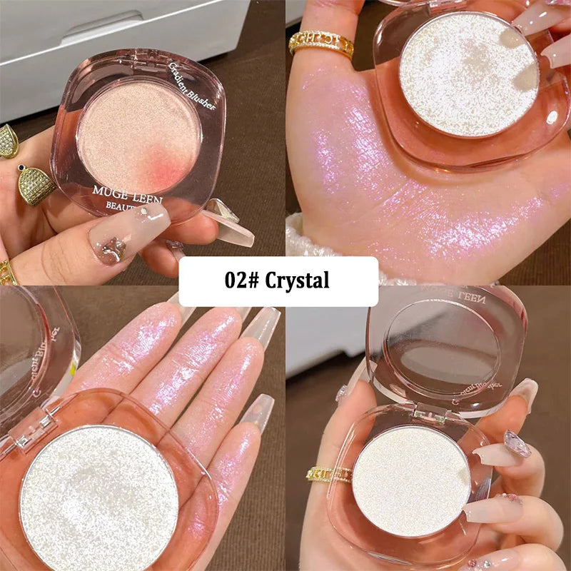 Vientiane Highlighter Powder Palette, with Fine Shimmer and Diamond-like Highlights and Contour Powder,Creamy Mousse Texture