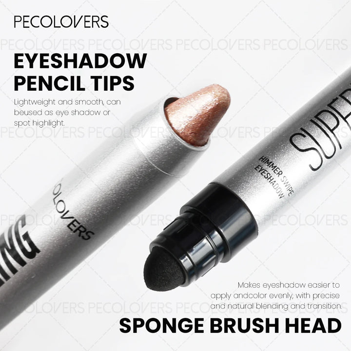1 Pc High Color Rendering Shimmer Eyeshadow Pen, Shiny Colors Eye Shadow Stick, Eye-catching Eye Makeup, Music Festival Makeup