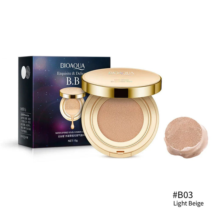 BIOAQUA  Waterproof Matte Air Cushion Poreless BB＆CC Cream High Coverage Oil-control Soft Face Makeup Foundation Base Cosmetics