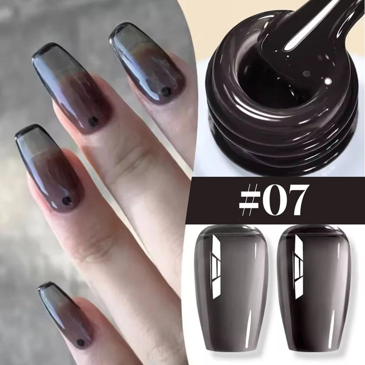 10ml 1-8pcs Milky White Quick Extension Gel Nail Polish Nude Construct Hard Semi Permanent Acrylic Extension Nail Art Varnish