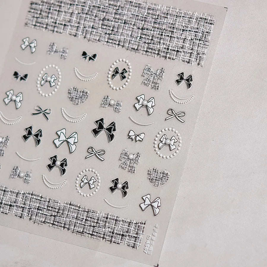 1PCS Crystal Diamond Nail Sticker Mix Pink Swan Flower Frame Butterfly Self Adhesive Nail Art Stickers DIY Cute Decoration Parts