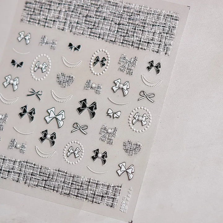 1PCS Crystal Diamond Nail Sticker Mix Pink Swan Flower Frame Butterfly Self Adhesive Nail Art Stickers DIY Cute Decoration Parts