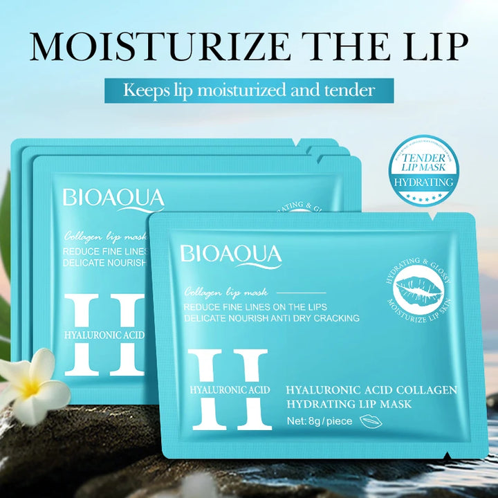 BIOAQUA Hyaluronic Acid Crystal Collagen Lip Mask Moisturizing Plump Lips Gel Masks Hydrating Lip Plumper Lips Skin Care