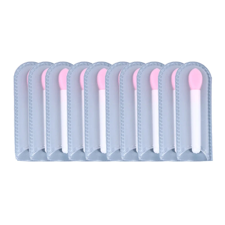 10pcs Silicone Lip Brush Set Small Makeup Brushes Lipstick Applicator Brushes For Lip Care Makeup Use