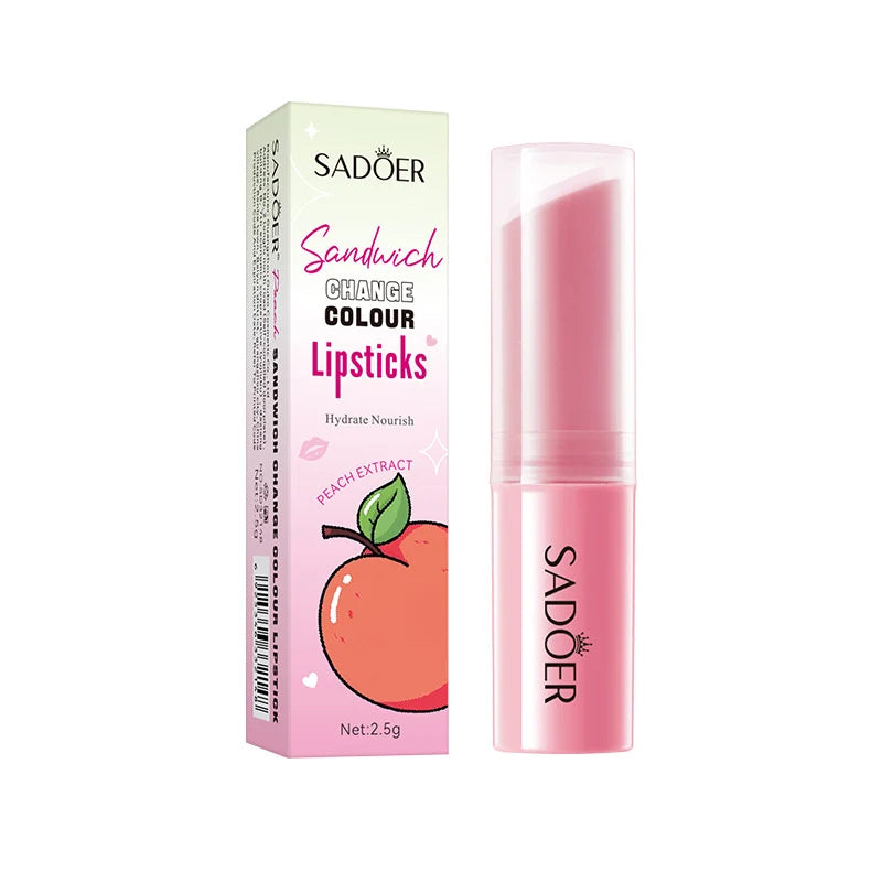 Honey Peach Sandwich Warm Changing Water Lipstick Moisturizing Warm Changing Lipstick 2.5g
