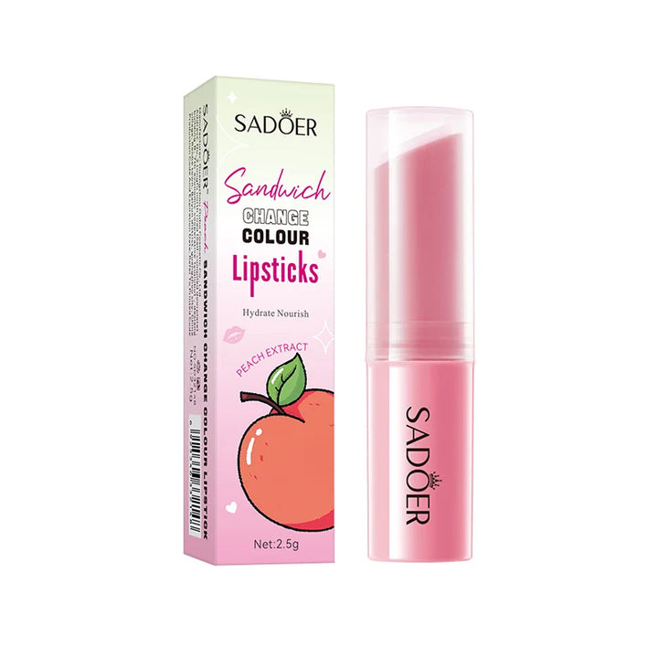 Honey Peach Sandwich Warm Changing Water Lipstick Moisturizing Warm Changing Lipstick 2.5g