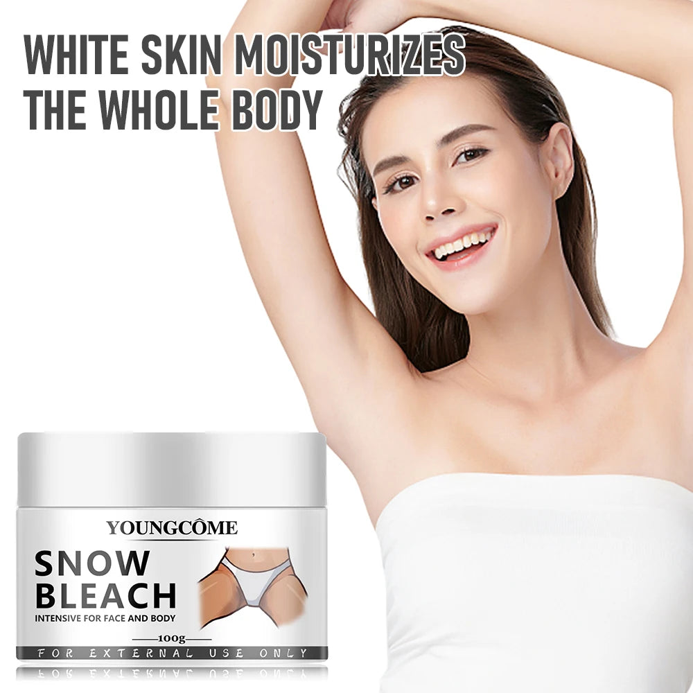 Body Whitening Bleach Cream Brighten Underarm Elbow Knees Joint Removal Intimate Parts Dark Spots Melanin Snow Bleach Cream 45ml