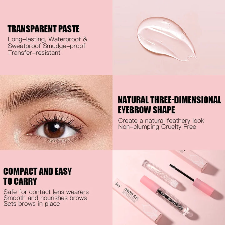 Waterproof Transparent Gel Eyebrow Styling Cream Long Lasting Fixing Natural Makeup Clear Liquid Eyebrow Styling Cream Cosmetic