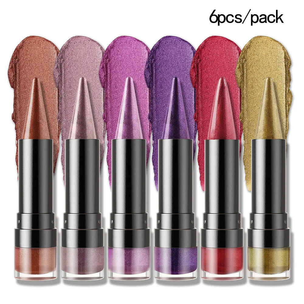 YOUNG VISION 6 Color Matte Pearl Shimmer Dual-Effect Lipstick Waterproof, Non-Transfer Lipstick Cosmetics