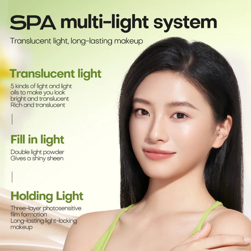 Mistine Foundation Air Cushion Makeup with Natural Dewy Finish Moisturize Nourish Powdered Cream for Dry Skin 13gx2