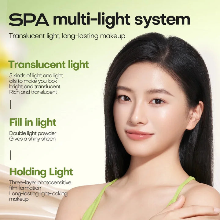 Mistine Foundation Air Cushion Makeup with Natural Dewy Finish Moisturize Nourish Powdered Cream for Dry Skin 13gx2