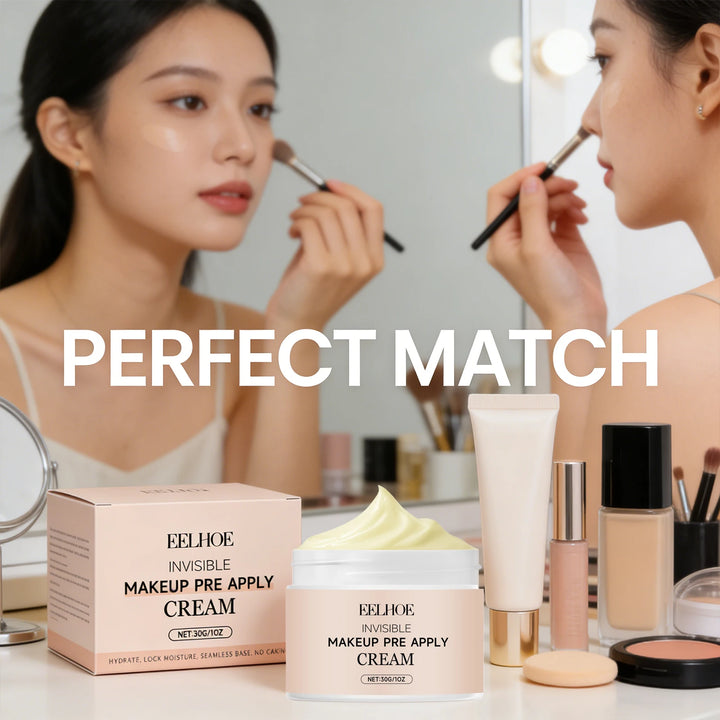 Pre Primer Invisible Makeup Waterproof Minimize Pore Brightening Skin Tone Natural Isolation Pre Apply Cream Primer Makeup 30g