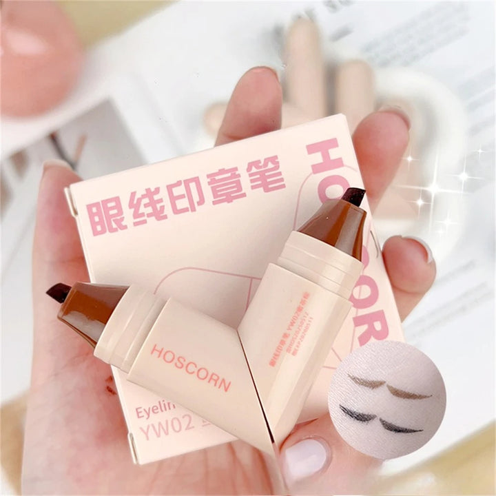Waterproof Double-Wing Integrated Eyeliner Stamp - Sweat Proof & Long Lasting Easy to Use for Beginners Lazy Makeup Stencil