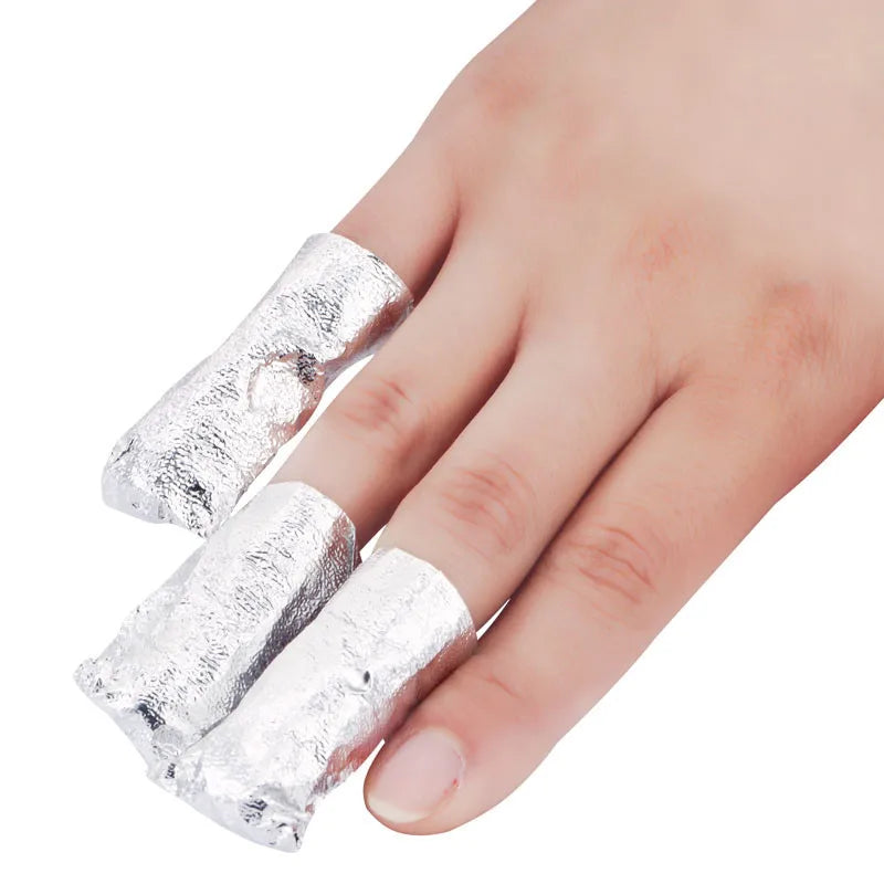 100Pcs/Box Aluminium Foil Quick Gel Polish Remover Pads Nail Art Soak Off Polish Nail Removal Wraps Nail Towel Manicure Tool #T&