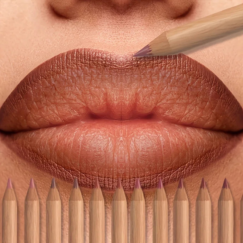 6pcs Velvet Matte Lip Liner Set - Long-Lasting Versatile Shades Longlasting Lip Makeup Berry, Brown, Pink Lip Pencil