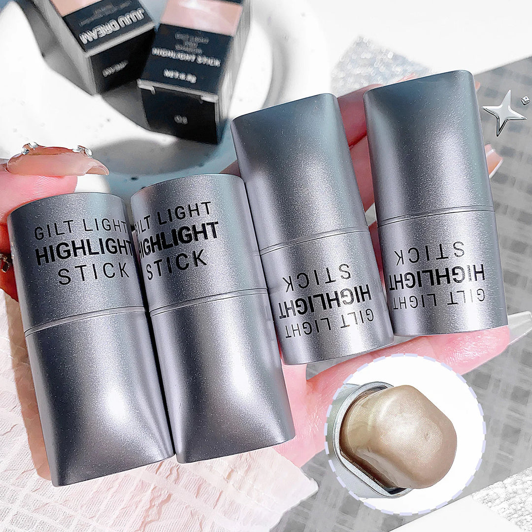 Clear highlighter stick, pearlescent fine shimmer, facial watery skin, natural contouring, brightening light and shadow highligh