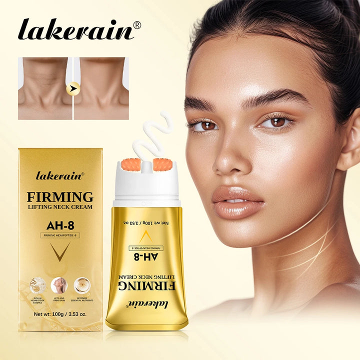 AH-8 Firming Lifting Neck Cream Deep Moisturizing Firms Neck Loose Skin Roller Design Smooth Fine Lines Wrinkles Neck Cream