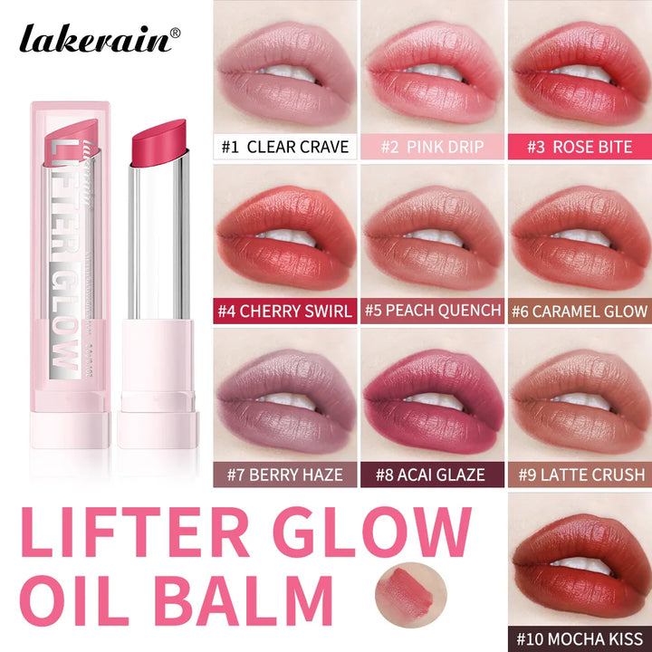 Lifter Glow Lip Oil Balm Deep Nourishing Smooth-melt Texture Glossy Glazed Lip Effect Moisturizing Lip Balm Natural Lip Makeup