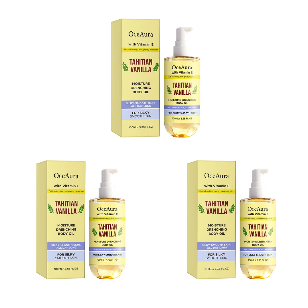 Vanilla Hydrating Body Oil Nourishing Soothing Brightening Silky Smoothing Stress Relief Glowing Soft Relaxing Body Essence Oil