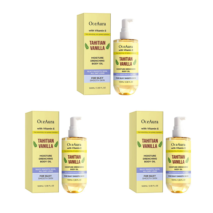 Vanilla Hydrating Body Oil Nourishing Soothing Brightening Silky Smoothing Stress Relief Glowing Soft Relaxing Body Essence Oil