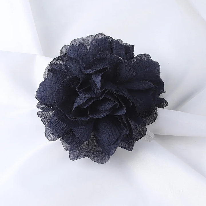 Fabric Big Flower Hair Claw Clips Women Girls Soft Chiffon Flowers Ponytail Holder Hair Clamps Barrette Fashion Hair Accessories
