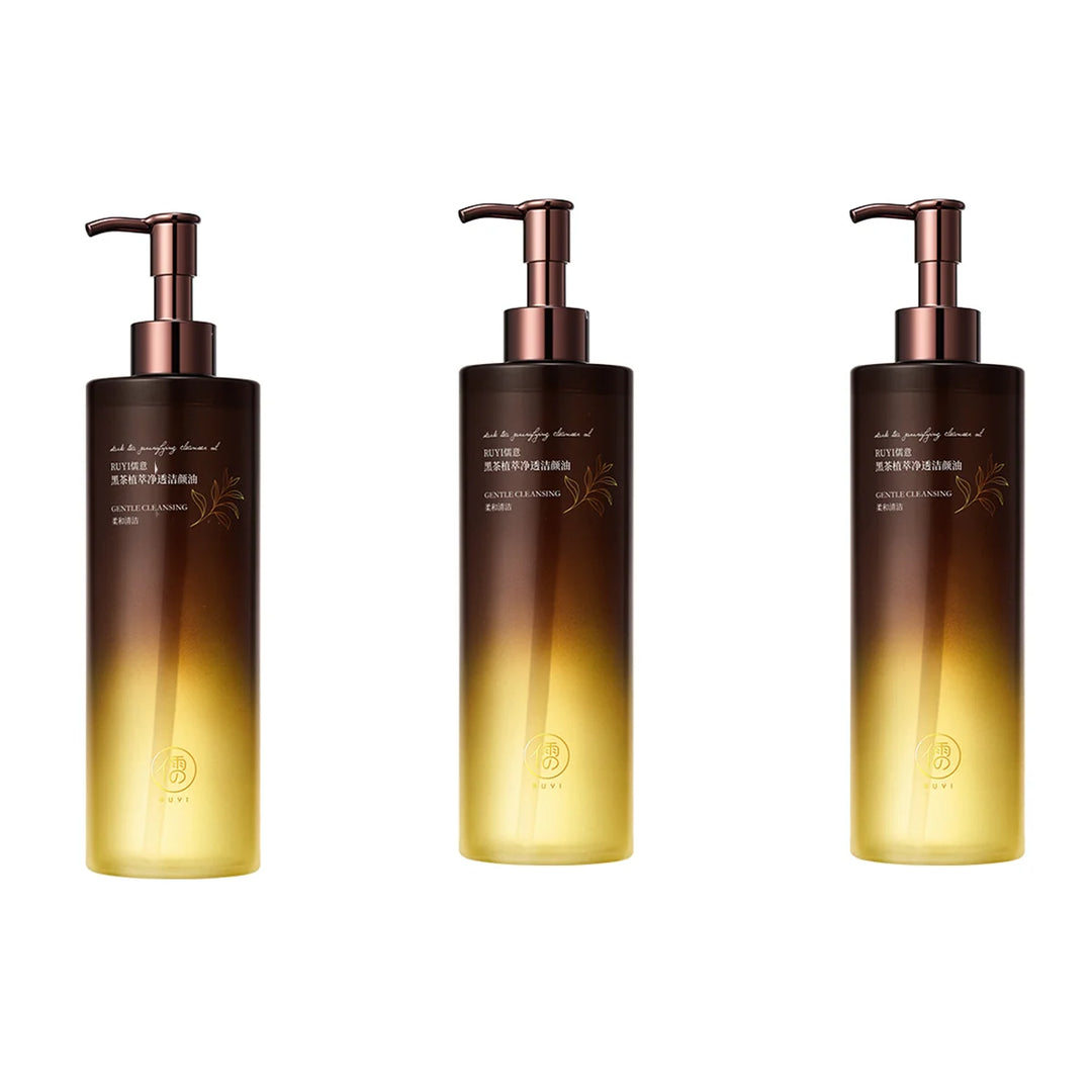 RUYI Black Tea Makeup Remover Oil Gentle Deep Clean Face lip Eyes three-in-one Beauty Make-up Cleansing Oil for women men 300ml