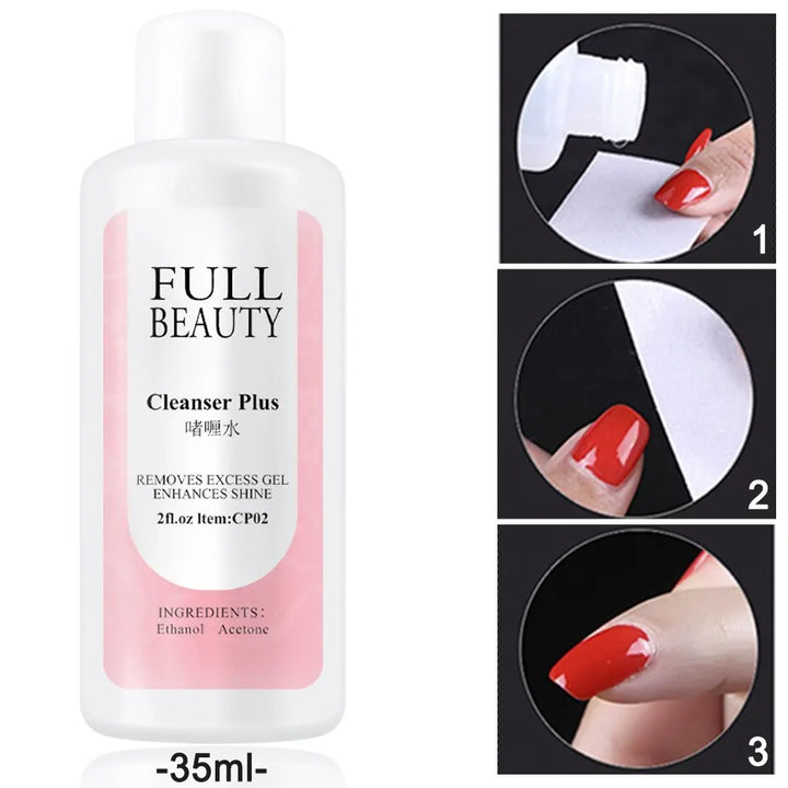 35ml Nail Liquid Slip Solution for Poly Nail Extension Gel Quick UV Builder Acrylic Gel Polish Degreaser Cleanser