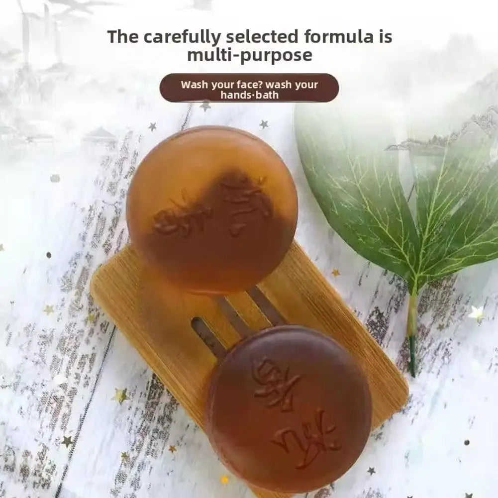 100g Agarwood Essential Oil Soap, Natural Agarwood /Sandalwood Soap Moisturizing Cleansing Bath Soap, Refreshing And Oil Control