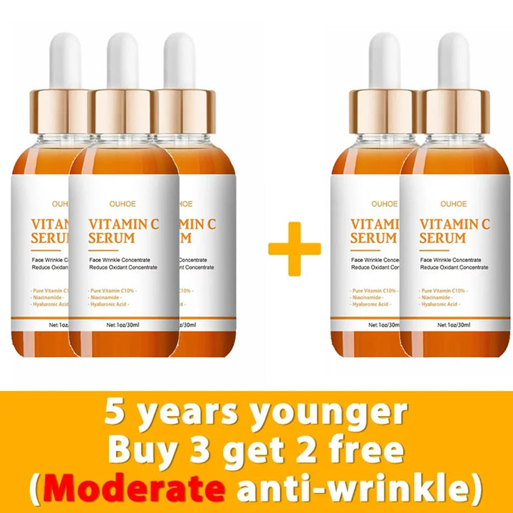 Vitamin C Wrinkle Remover Face Serum Lifting Firming Fade Fine Lines Anti-aging Essence Whitening Brighten Nourish Skin Care