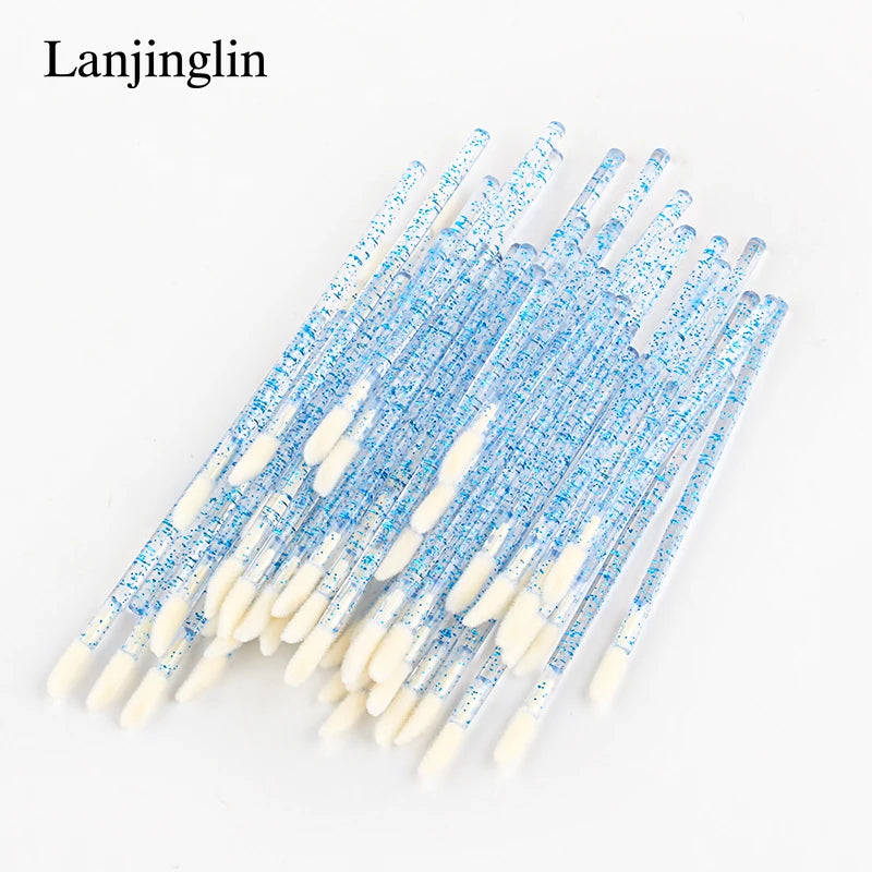 Lanjinglin 5/50 Pcs Lip Brush Reusable Makeup Brushes Lipstick Applicator Wands Eyelashes Extension Tool Beauty Accessories