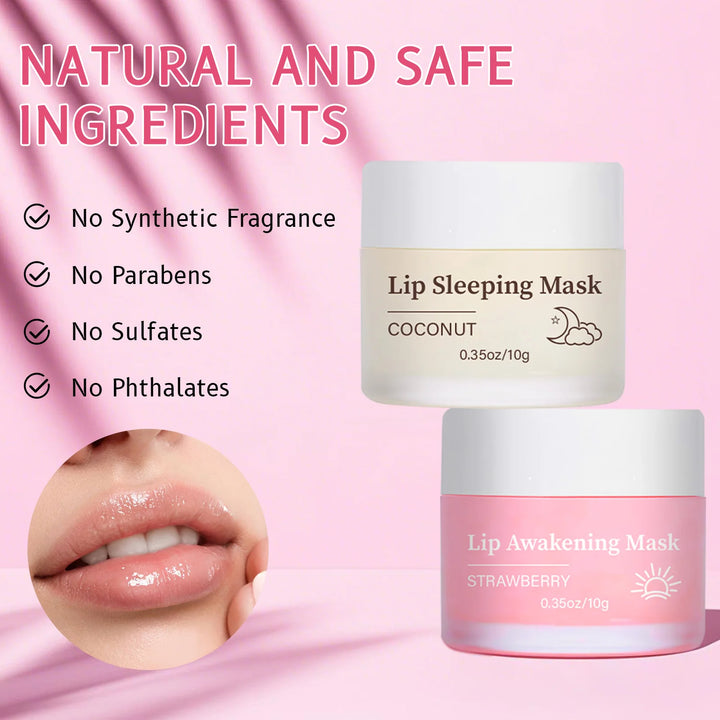 BIO-DIOMT 20g Lip Sleeping Mask Set Day & Night Maintenance Moisturizing Exfoliating Fade Lip Lines Anti-Cracking Lips Care