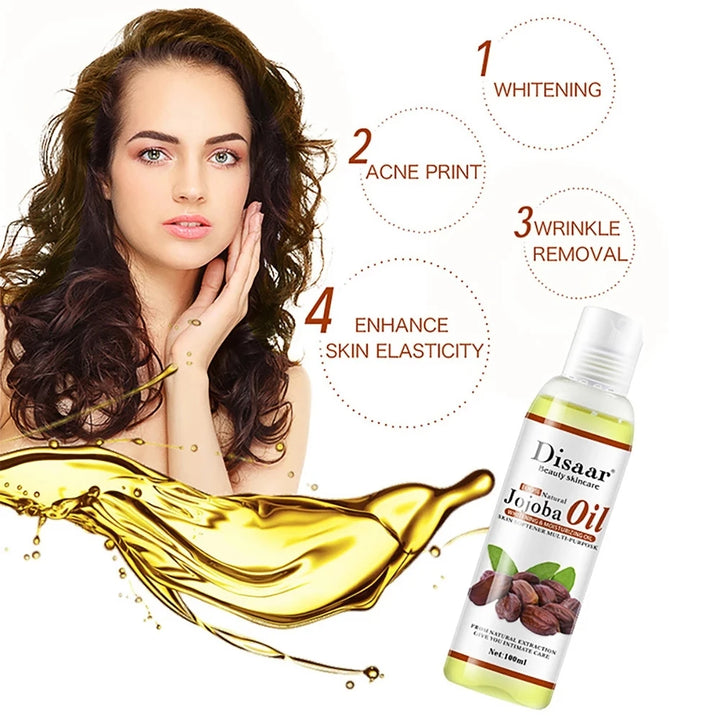 100ml Jojoba Body Oil Essential Oil Pure Natural Plant Oil Moisturizing Spa Scraping Massage Oil Health Care Skin Care Body Care