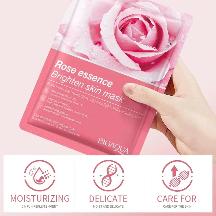 8pcs BIOAQUA Fruit Face Mask Moisturizing Facial skincare Anti-aging Hydrating Facial Masks Face Sheet Mask Skin Care Products