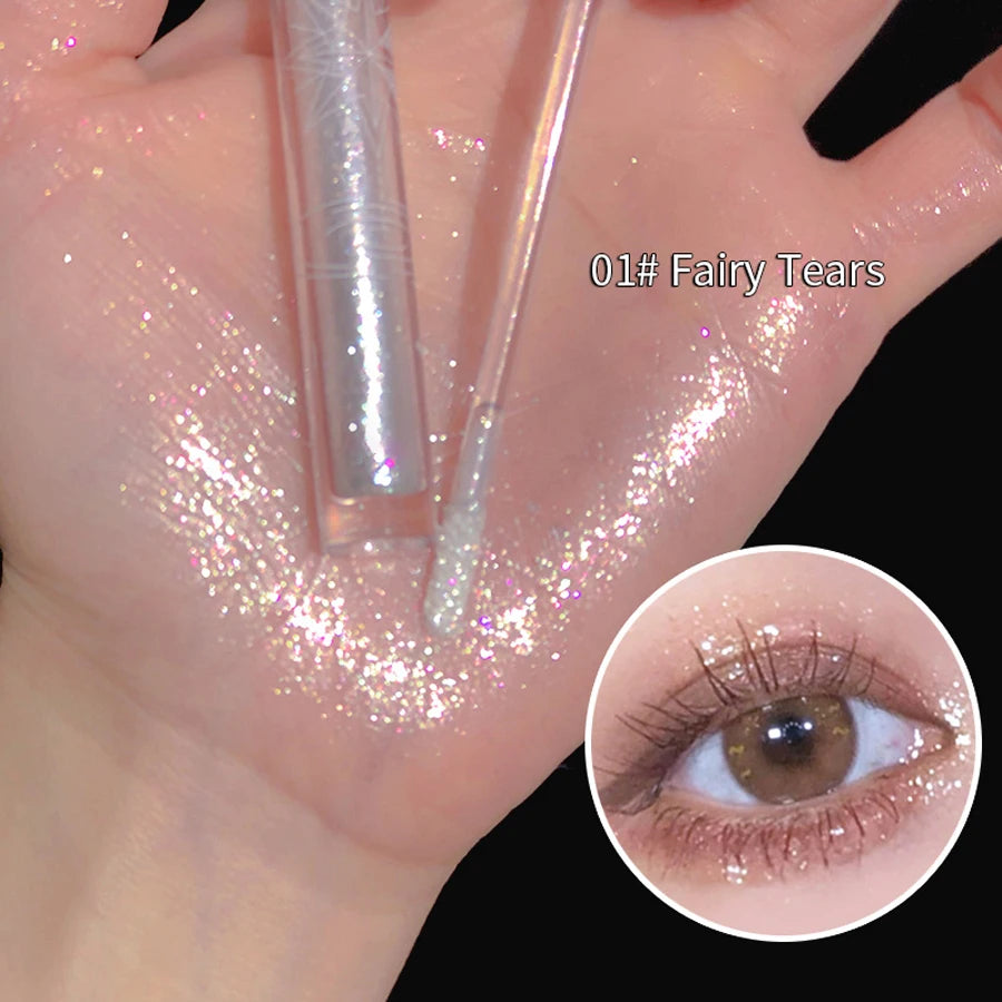 Liquid Eyeshadow High Pigment Waterproof Lasting Not Easy To Fade Pearl Glitter Portable Delicate Women's Eye Makeup