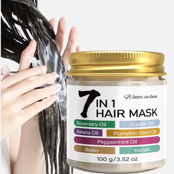 Rosemary & Castor Oil Hair Mask with Keratin, Batana & Peppermint Oil Smoothing Nourishing Treatment for Dry Hair 100g