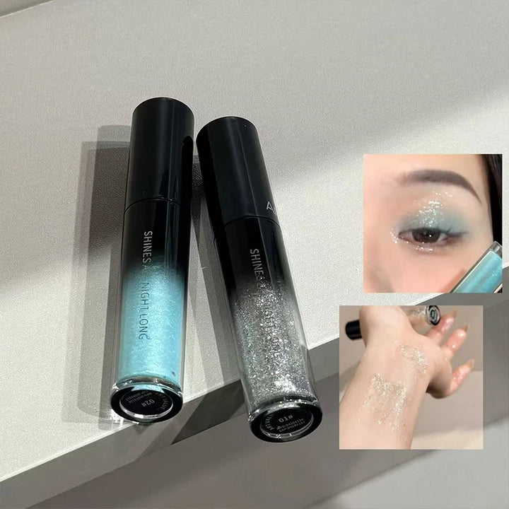 ART VALUE Glitter Liquid Eyeshadow Pearly Shimmer Eyeshadow Fine Shiny Eyes Makeup Charming Eyeliner Shadow Highlighter Cosmetic