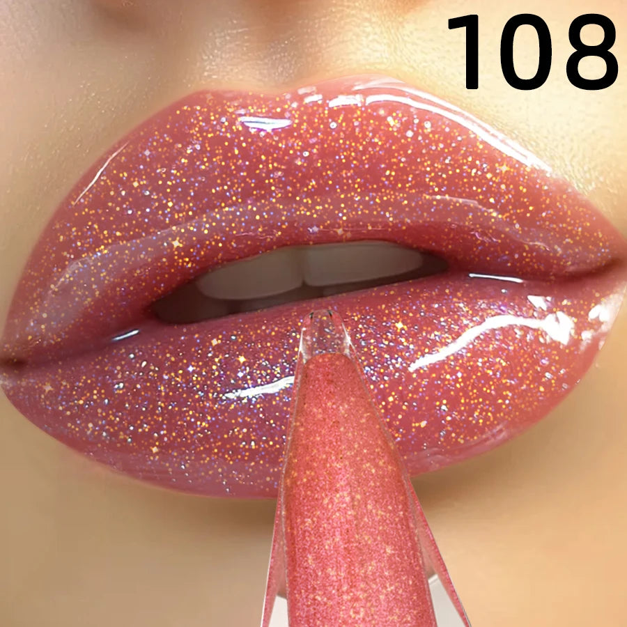 8 Colors Moisturizing Lip Gloss Shimmer Glitter Long Lasting Lip Oil Gloss Care the Lips Korean Makeup Gifts Pink Plumping Lips