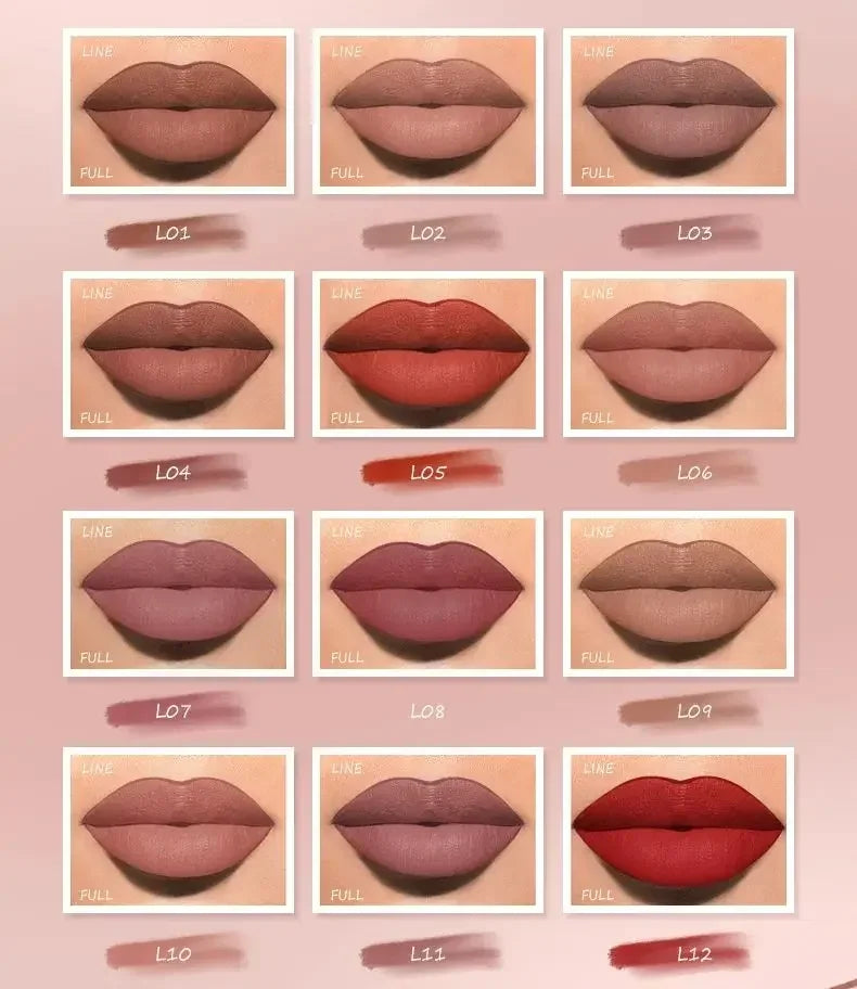 Face Secret Waterproof Liners Makeup Lipliner 12 Colors Matte Velvet Lipstick Pen / Liptint Long Lasting Waterproof Lip Tint