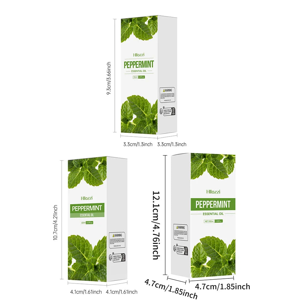 30ml/60ml/100ml plant extract mint body care essential oil lasting light fragrance suitable for face, hair, skin, body